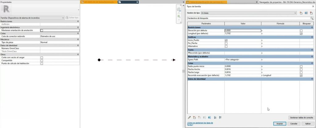 Revit family to represent evacuation routes in a more customized way.