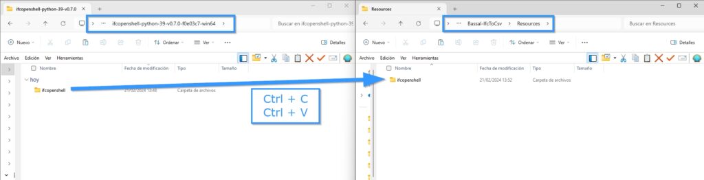 Copy the downloaded library into the “Resources” folder.