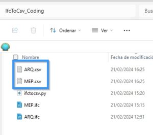 CSV files in the same folder as the script and models.