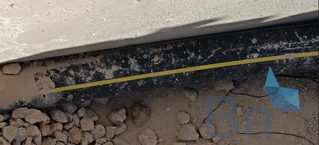 Trench with HDPE gas pipe